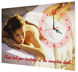 Aromatherapy reception area clock