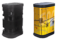 Deluxe wheeled case with and without graphic wrap