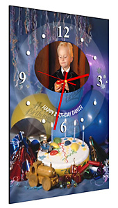Personalised gift clock for boy's birthday