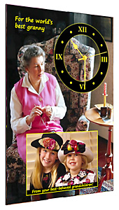 Personalised gift clock for the world's best granny