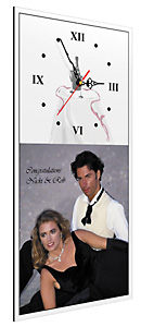 Personalised gift clock to celebrate wedding